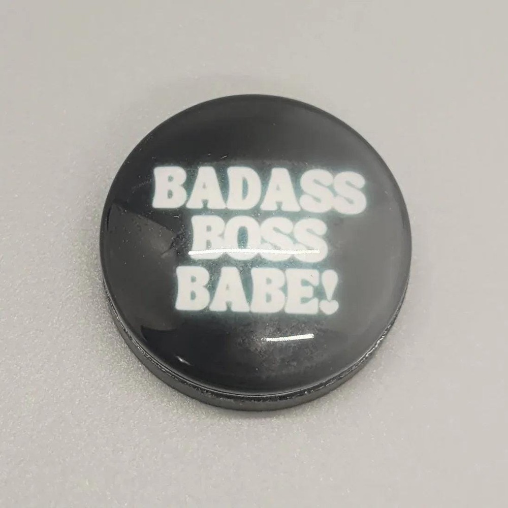 Boss Babe Magnet, 1 Inch Round, Heavy Duty